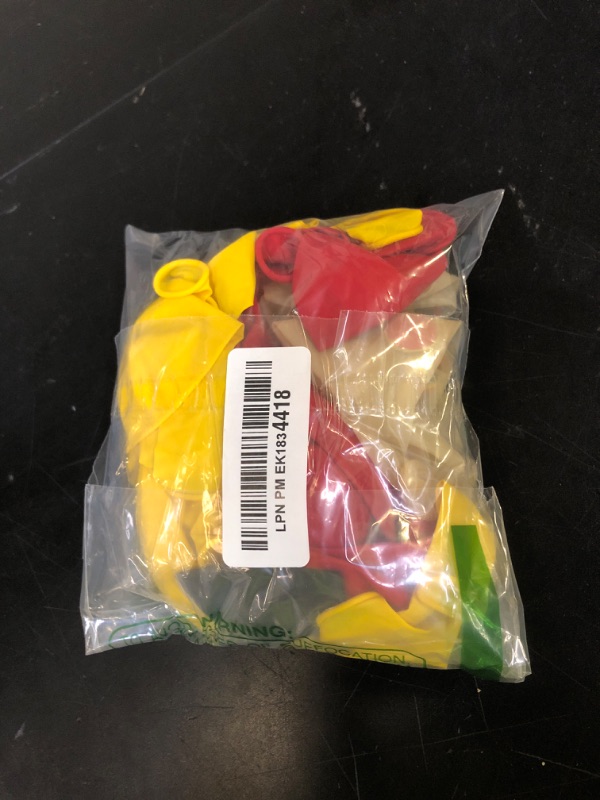 Photo 1 of Red Yellow Black Balloons,Red Yellow and Black Confetti Balloon for Favor Theme Birthday Party,12 Inch,Pack of 50