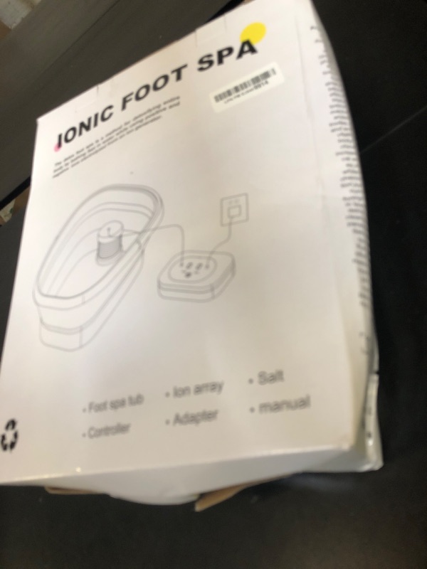Photo 1 of Ionic Foot Bath Detox Machine, Ionic Foot Spa to Remove Toxins with 2 Arrays, 80 Disposable Foot Bath Liners, Detoxification Sea Aalt, Durable Folding Bathtub - Gift for Women & Men