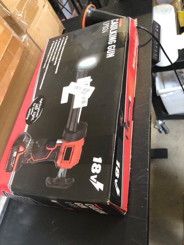 Photo 1 of Cordless Caulking Gun for Milwaukee 18V Max Battery, 10 Oz/300ml Electric Silicone Gun,with LED Light,4 Adjustable Speed for Filling, Sealing, Repair(NO BATTERY)