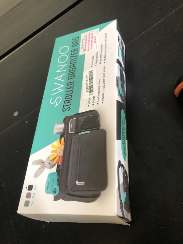 Photo 1 of Swanoo Stroller Caddy Stroller Organizer With Cup Holder, Non Slip Straps Stroller Bag for Phone, Pet Stroller Accessories, Universal Fits Uppababby Vista v2 Wonderfold Wagon, Doona and More