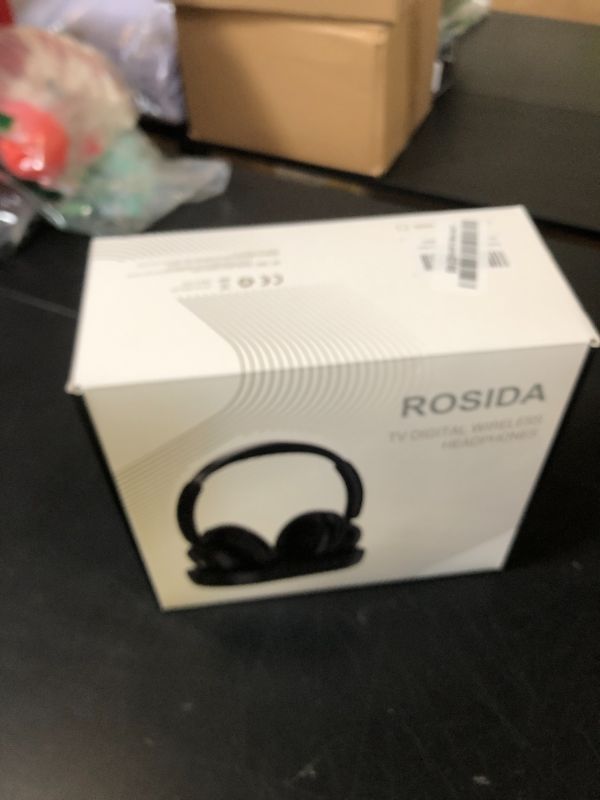 Photo 1 of ROSIDA Wireless Headphones for TV Watching, Wireless Headphones for Seniors with Transmitter Charging Base, Bluetooth Headsets for TV, No Audio Delay, Gift for The Seniors or Parents, Black