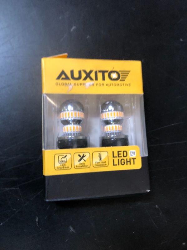 Photo 1 of AUXITO Latest CANBUS 3157 Switchback LED Bulbs 3057 3457 4157 Dual Color Amber/White Anti Hyper Flash Built-in Resistor Error Free Turn Signal Lights and DRL/Parking Lights, Pack of 2