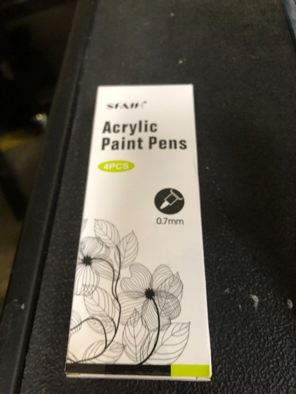 Photo 1 of SFAIH Gold Paint Markers Pens - 4 Pack 0.7MM Fine Tip Metallic Acrylic Markers for Rock Painting, Wood, Metal, Fabric, Plastic, Canvas, Glass, Ceramic, Diy Crafts, Drawing, Tire