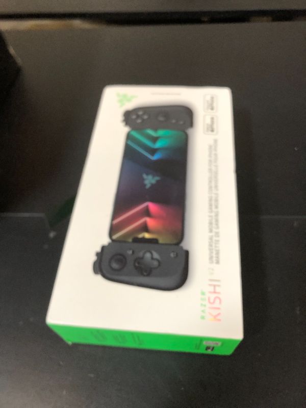 Photo 1 of Razer Kishi V2 Mobile Gaming Controller for iPhone (Lightning): Console Quality Controls - Universal Fit w/ Extendable Bridge - Stream PC, Xbox, PlayStation Games - Customizable Triggers - Ergonomic