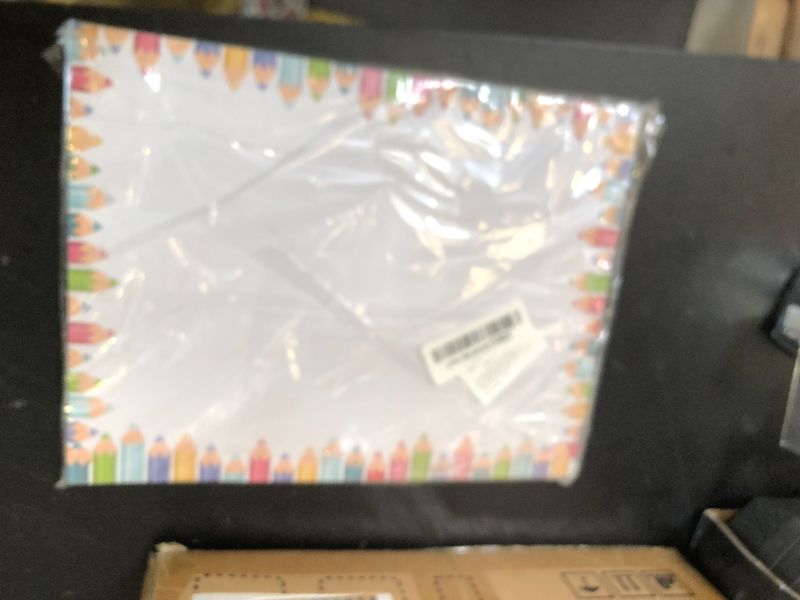 Photo 1 of Whaline 80 Sheets Colorful Pencil Border Stationery Paper Letterhead Letter Writing Paper Cute Computer Printer Paper for Back to School Notes Greeting Cards Invitation School Printing, 8.5 x 11 In