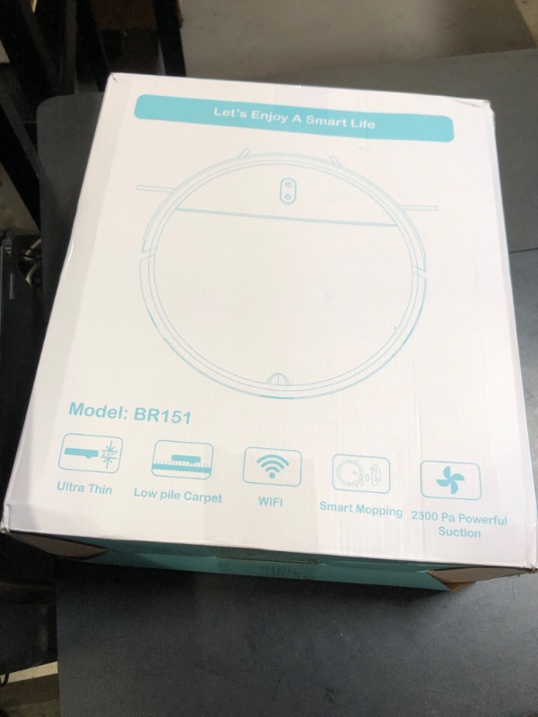 Photo 1 of Robot Vacuum and Mop Combo, 2 in 1 Mopping Robot Vacuum Cleaner with Schedule, Wi-Fi/Voice/App, Strong Suction, Easy of Use, Self-Charging Robotic Vacuum, Slim, Ideal for Hard Floor, Pet Hair, Carpet