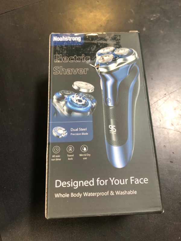 Photo 1 of Electric Razor for Men, Electric Shaver for Men Face, Waterproof Wet Dry Rechargeable Shaver with Pop Up Trimmer Sapphire Blue