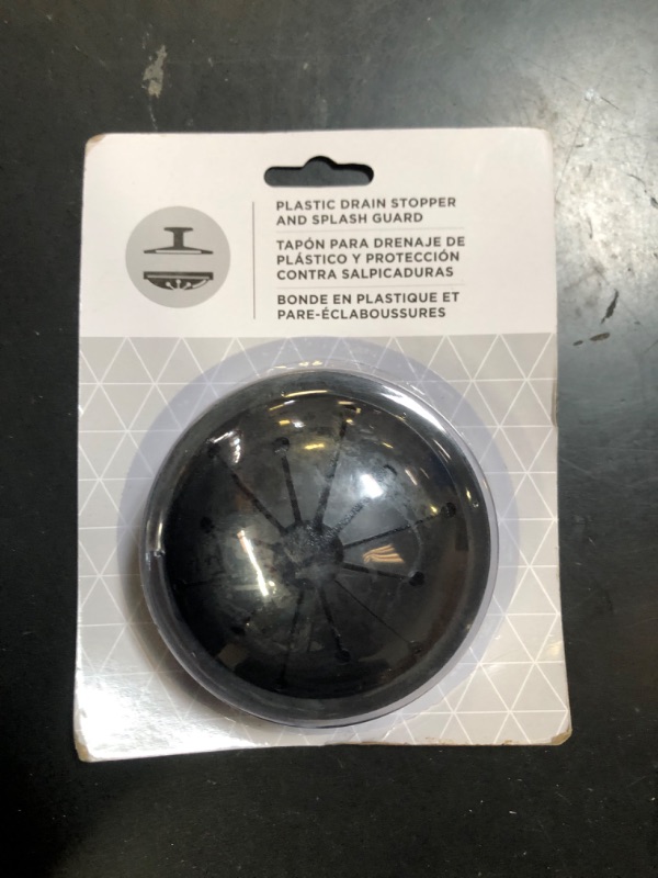 Photo 1 of Waste King Black Disposer EZ Mount Garbage Disposal Stopper and Splash Guard for Sink Drain, 1025