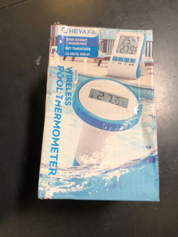 Photo 1 of Wireless Pool Thermometer, Floating Easy Read, IPX8 Waterproof Digital Thermometer for Swimming Pool,Hot Tubs, SPA, Aquarium (Blue)