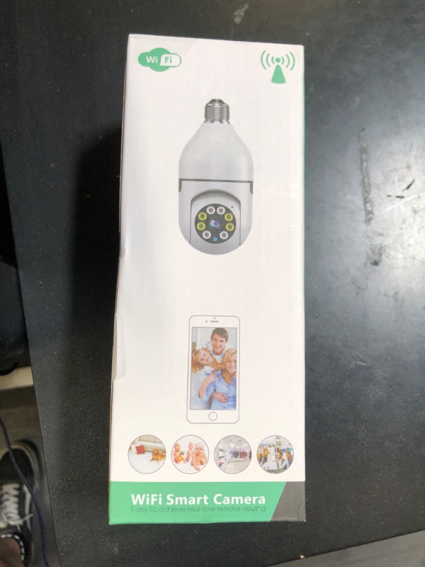 Photo 1 of WESECUU Light Bulb Security Camera -5G& 2.4GHz WiFi 2K Security Cameras Wireless Outdoor Motion Detection and Alarm,Two-Way Talk,Color Night Vision,Human Detection, Bulb Camera Compatible with Alexa