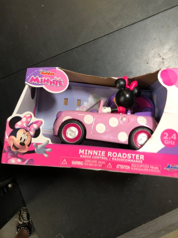 Photo 1 of Disney Junior Minnie Mouse Roadster RC Car with Polka Dots, 27 MHz, Pink with White Polka Dots, Standard (97161)