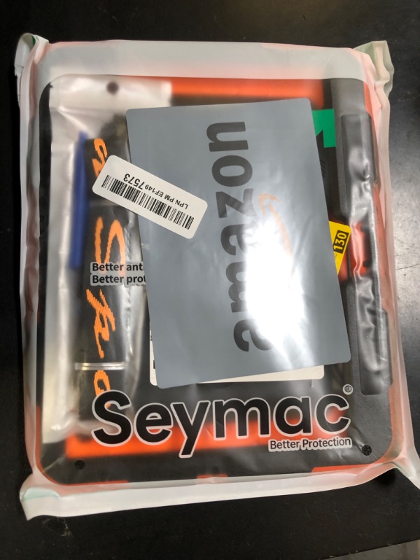 Photo 1 of SEYMAC Case for iPad Air 11 Inch M3 2025/M2 2024 (Air 7th/6th Generation), Heavy Duty Shockproof Protective Case with Screen Protector, Rotating Stand and Hand/Shoulder Strap, Orange