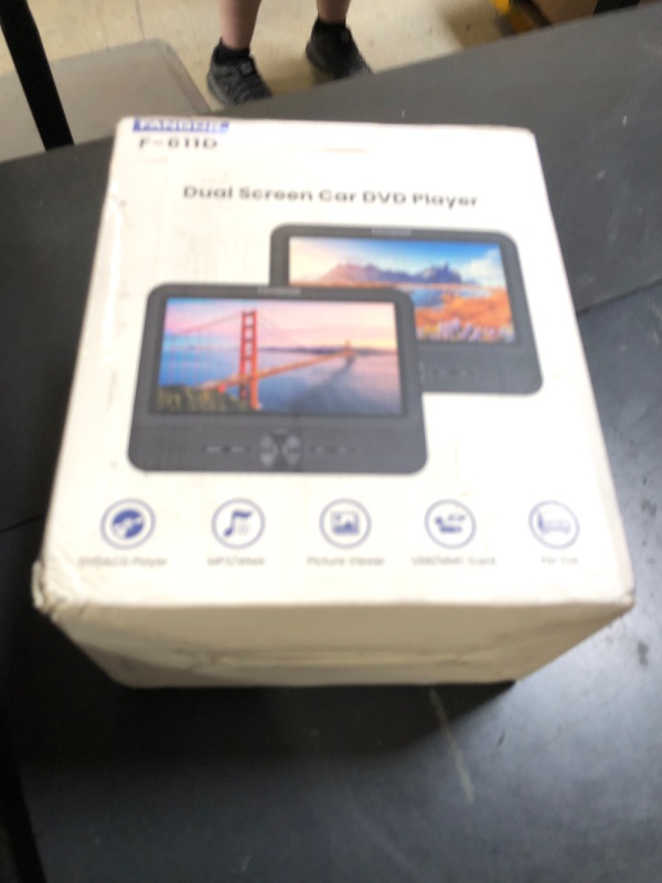 Photo 1 of FANGOR 7.5 Inch Dual Portable DVD Player for Car, Car DVD Player Dual Screen Play a Same or Two Different Movies with Headrest Strap, Support Last Memory, AV Out/in, USB/SD Card, All Regions