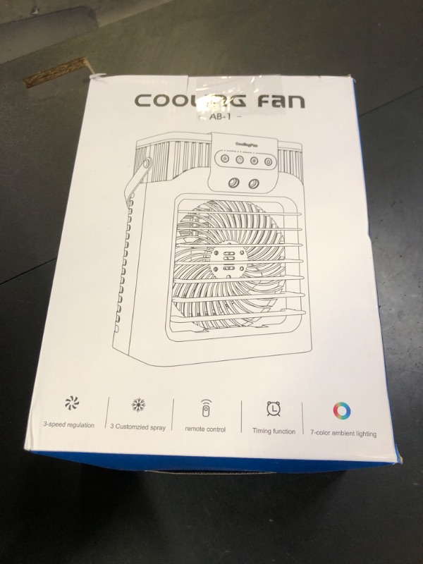 Photo 1 of Portable Air Conditioners,4-in-1 Evaporative Air Cooler with 3 Speeds, 3 Modes & 7 LED Light Cooling Fan with Remote, 2-8H Timer, 1200ML Personal Mini Air Conditioner for Bedroom and Office