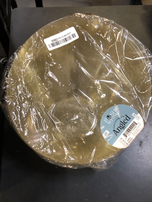 Photo 1 of Posh Setting - Gold Plastic Serving Bowls for Party - Angled, Disposable, Chip & Candy Bowls - 54 OZ, 5 Pack
