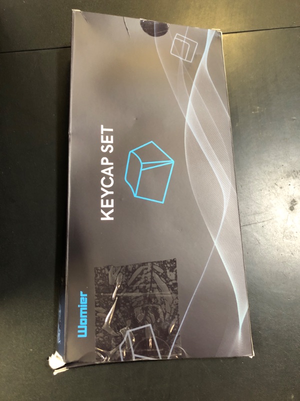 Photo 1 of Womier Low Profile Keycaps - Shine Through Keycaps 60 65 75 100 Percent, Keyboard Key caps PBT Full Size for Cherry Gateron MX Switches Mechanical Keyboard, Grey/White