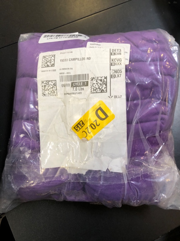 Photo 1 of TONGDADA Weighted Lap Blanket 7lbs for Adult,Perfect for Relaxation, Lounging, Napping, Sleeping & Travel,Luxury Minky Weighted Body Blanket,Weighted Throw Blanket-Violet Minky Dot, 29" x 24"