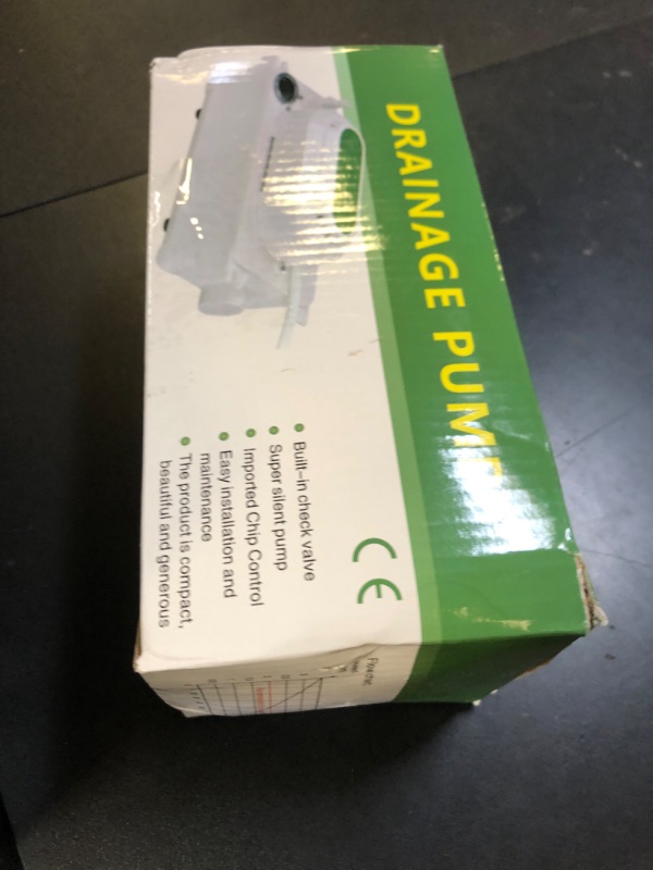 Photo 1 of Condensate Pump, 6.6 ft/2 m Lift, 110V Removal HVAC Drain Pump, 5W AC Condensate Removal Pump with 100 L/H Flow for Air Conditioner Commercial Ice Makers, 3.3' Power Cord