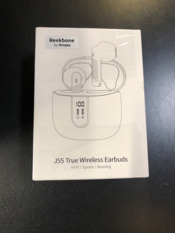 Photo 1 of Wireless Earbuds, Bluetooth Headphones V5.4 Stereo Bass Ear Buds with ENC Noise Cancelling Mics,56H Bluetooth Earbuds with LED Display Charging Case, IP7 Waterproof Earphones for Android iOS,Black