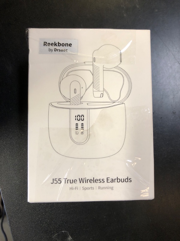 Photo 1 of Wireless Earbuds, Bluetooth Headphones V5.4 Stereo Bass Ear Buds with ENC Noise Cancelling Mics,56H Bluetooth Earbuds with LED Display Charging Case, IP7 Waterproof Earphones for Android iOS,Black
