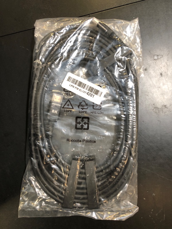 Photo 1 of Highwings HDMI Cable 15 FT Long, 4K 8K 10K HDMI 2.1 Cord Ultra High Speed [in-Wall CL3 Rated, 8K@60Hz 4K@120Hz Video 48Gbps], Fit, Durable, Flexible, eARC, HDCP, Compatible for Ethernet SoundBar