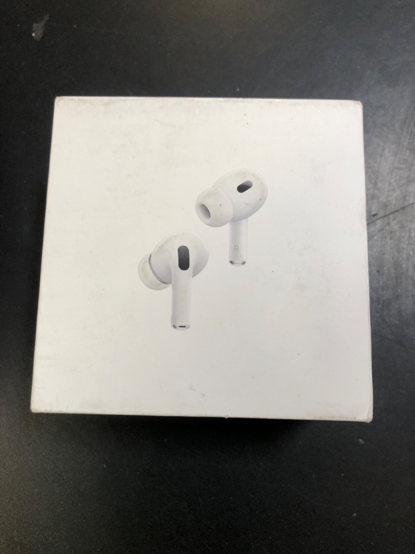 Photo 1 of Apple AirPods Pro (2nd Generation) Wireless Ear Buds with USB-C Charging, Up to 2X More Active Noise Cancelling Bluetooth Headphones, Transparency Mode, Adaptive Audio, Personalized Spatial Audio