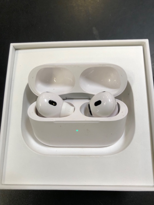 Photo 1 of Apple AirPods Pro (2nd Generation) Wireless Ear Buds with USB-C Charging, Up to 2X More Active Noise Cancelling Bluetooth Headphones, Transparency Mode, Adaptive Audio, Personalized Spatial Audio