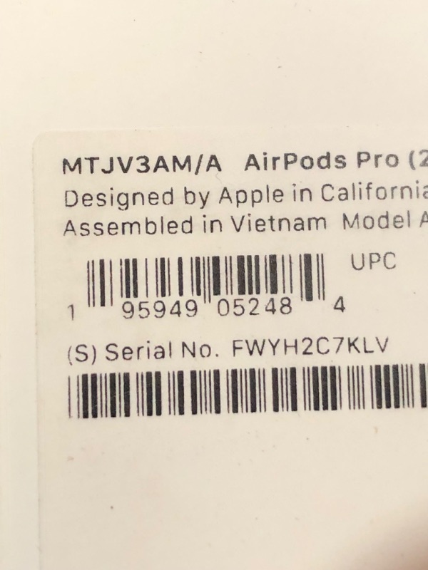 Photo 1 of Apple AirPods Pro (2nd Generation) Wireless Ear Buds with USB-C Charging, Up to 2X More Active Noise Cancelling Bluetooth Headphones, Transparency Mode, Adaptive Audio, Personalized Spatial Audio