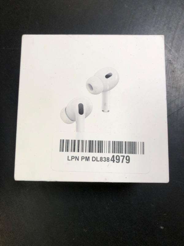 Photo 1 of Apple AirPods Pro (2nd Generation) Wireless Ear Buds with USB-C Charging, Up to 2X More Active Noise Cancelling Bluetooth Headphones, Transparency Mode, Adaptive Audio, Personalized Spatial Audio