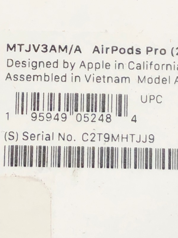 Photo 1 of Apple AirPods Pro (2nd Generation) Wireless Ear Buds with USB-C Charging, Up to 2X More Active Noise Cancelling Bluetooth Headphones, Transparency Mode, Adaptive Audio, Personalized Spatial Audio