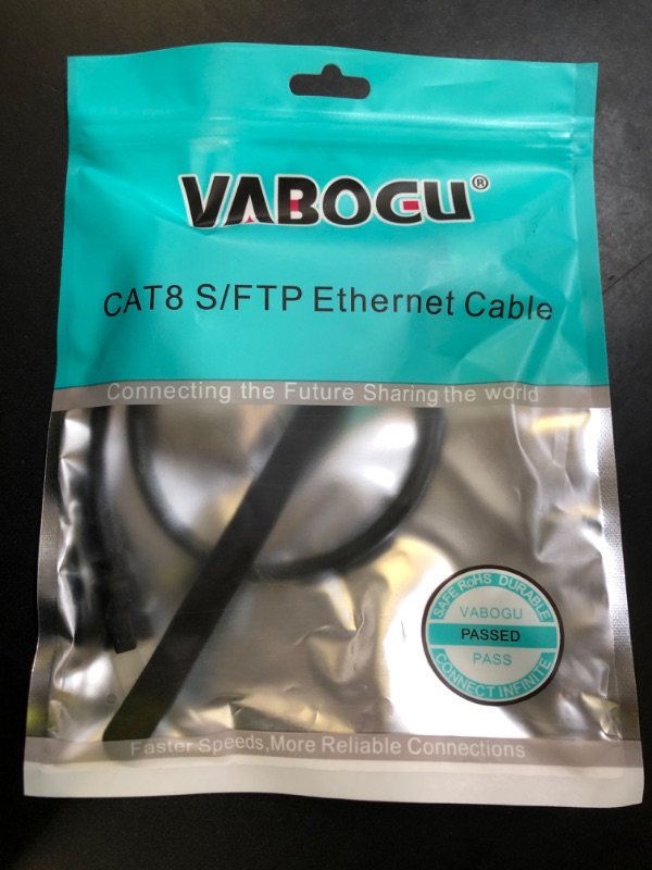 Photo 1 of Cat 8 Ethernet Cable, 1.5Ft 3Ft 6Ft 10Ft 15Ft 20Ft 30Ft 40Ft 50Ft 60Ft 100Ft Heavy Duty High Speed Internet Network Cable, Professional LAN Cable Shielded in Wall, Indoor&Outdoor