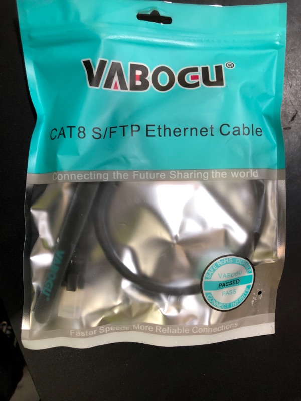 Photo 1 of Cat 8 Ethernet Cable, 1.5Ft 3Ft 6Ft 10Ft 15Ft 20Ft 30Ft 40Ft 50Ft 60Ft 100Ft Heavy Duty High Speed Internet Network Cable, Professional LAN Cable Shielded in Wall, Indoor&Outdoor
