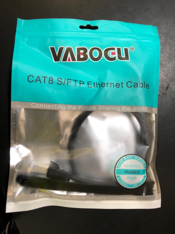 Photo 1 of Cat 8 Ethernet Cable, 1.5Ft 3Ft 6Ft 10Ft 15Ft 20Ft 30Ft 40Ft 50Ft 60Ft 100Ft Heavy Duty High Speed Internet Network Cable, Professional LAN Cable Shielded in Wall, Indoor&Outdoor