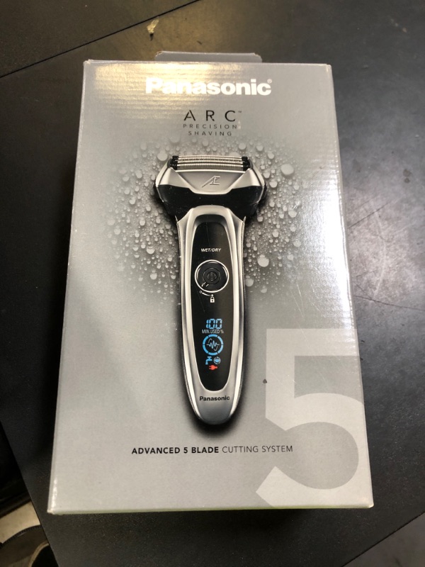 Photo 1 of Panasonic ARC5 Electric Razor for Men with Pop-Up Trimmer, Wet/Dry 5-Blade Electric Shaver with Intelligent Shave Sensor and Multi-Flex Pivoting Head – ES-LV65-S (Silver)