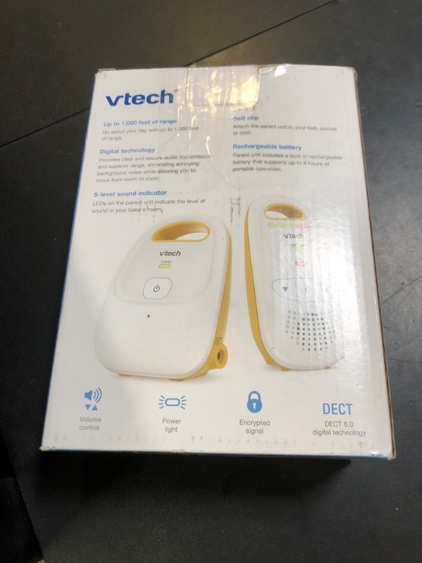 Photo 1 of VTech Upgraded Audio Baby Monitor with Rechargeable Battery, Long Range, and Crystal-Clear Sound