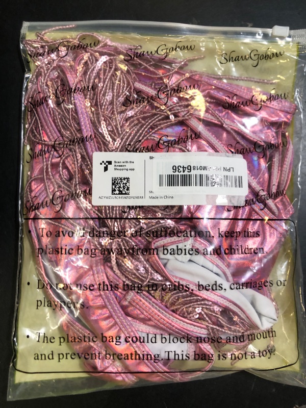 Photo 1 of ShawGobow Cowgirl Outfits,Metallic Holographic Rave Outfit For Women Festival,4 Piece Sexy Fringe Halloween Costume Pink Medium