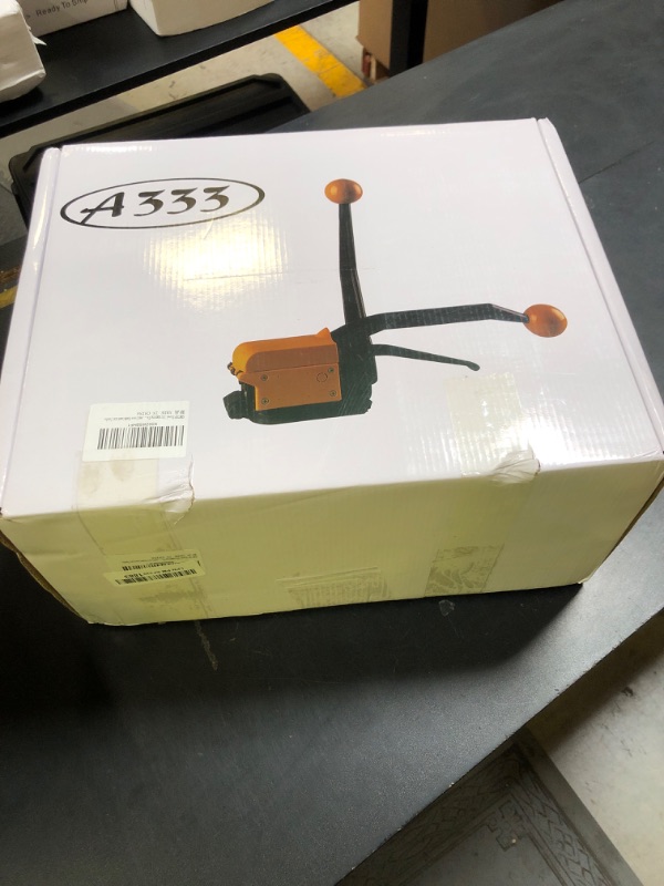 Photo 1 of SDRTOP Steel Strapping Tool A333 Stainless Manual Belt Packaging Banding Machine Metal Free Buckle Packing for Width 1/2" 5/8" 3/4" Sealless Combination Tools
