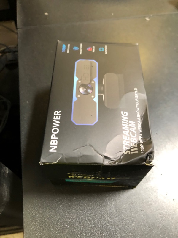 Photo 1 of NBPOWER 1080P 60FPS Streaming Camera Webcam with Microphone and Fill RGB Light,Autofocus,Work with Laptop/Desktop Computer/Winsdows/Mac OS/PC Computer for Camera
