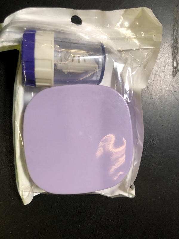 Photo 1 of CADEVED Contact Lens Case Kit with Cleaner Washer, Contact Lenses Applicator Removal Tool Kit with Mirror Solution Bottle for Daily and Outdoor Use(Purple)