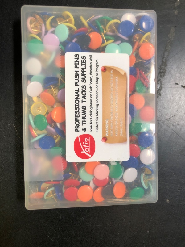Photo 1 of Yalis Thumb Tacks 400-count, Colors Plastic Roundness Push Pins Decorative Tacks for Corkboard (Colorful)