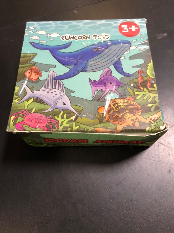 Photo 1 of Funcorn Toys Ocean Sea Animal, 52 Pack Assorted Mini Vinyl Plastic Animal Toy Set, Realistic Under The Sea Life Figure Bath Toy for Child Educational Party Cake Cupcake Topper,Valentines Day Gift