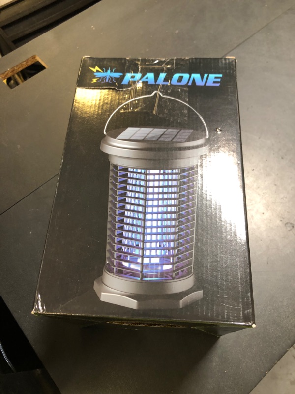 Photo 1 of PALONE Bug Zapper for Outdoor & Indoor with 5.5W Solar Panel Charging, Electric Fly Zapper USB Charging Solar Bug Zapper Light for Camping Outdoor, Backyard, Garden