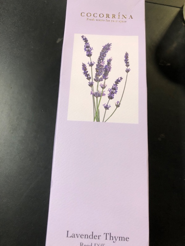 Photo 1 of Cocorrína Premium Reed Diffuser Set with Preserved Baby's Breath & Cotton Stick Lavender Thyme | 6.7oz Scent Fragrance Lavender Oil Diffuser for Bedroom Bathroom Home Décor