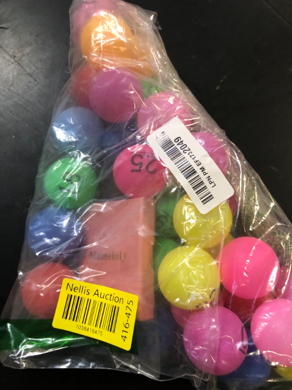 Photo 1 of PRETYZOOM 30Pcs Bingo Balls - Numbered 1 to 30, Multicolor Game Balls, 4CM