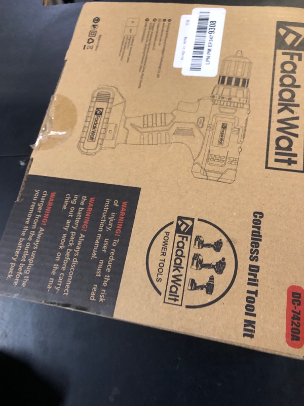 Photo 1 of FADAKWALT Cordless Drill Set, 20V Electric Power Drill With Battery And Charger, 30N Torque, 21+1 Settings, 3/8-Inch Keyless Chuck, Driver Bits Kit, LED Light (Pink)