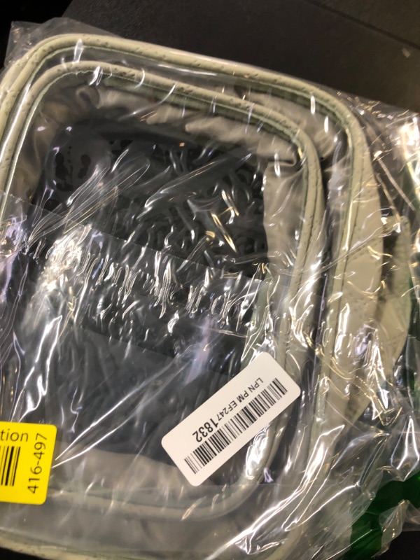 Photo 1 of PACKISM TSA Approved Toiletry Bag, 2 Pack Clear Makeup Bags with Handle Large Opening, Clear Toiletry Bag Fit Carry-on Travel Essential, Travel Bags for Toiletries, Laurel Green