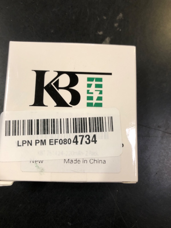 Photo 1 of KBT 3.7V 220mAh Li-Polymer Battery: 751424 Rechargeable Lithium-ion Batteries Replacement with 1.25 JST Connector for Bluetooth Earphone, Digital Wear Watch, Selfie Stick, TWS Charge Case- 2 Pack