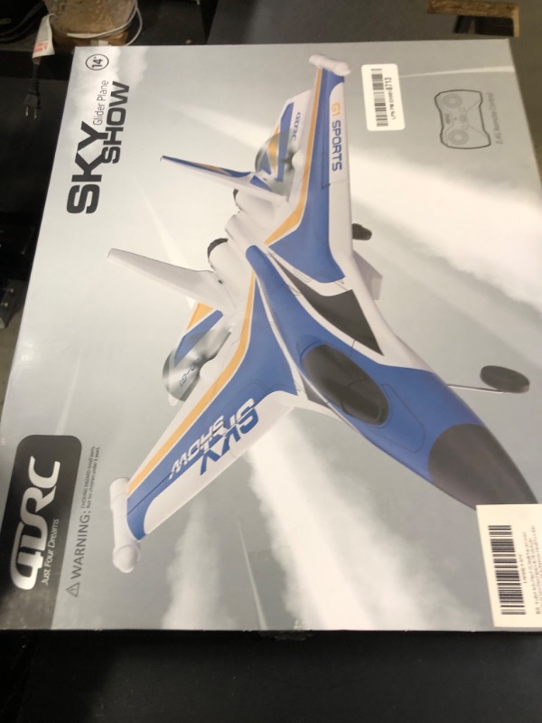 Photo 1 of QuirkyGlee Rc Plane F-22, Stealth Raptor Remote Control Airplane 3 Channel Stunt Fighter with 3 Modes Xpilot Stabilization System Easy Fly for Beginners, Aircraft Toy Gift for Adults & Kids