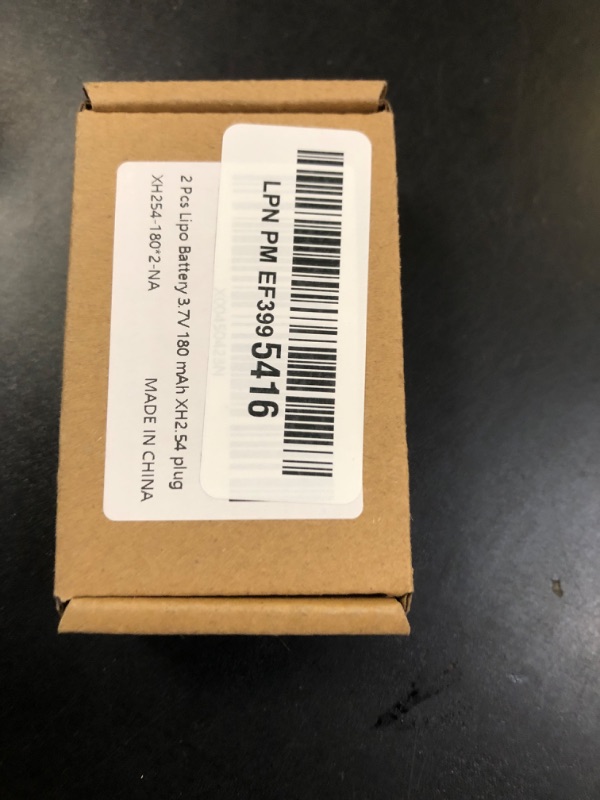 Photo 1 of HAWK'S WORK 2 Pcs 3.7V Lipo Battery, 180 mAh Rechargeable Lithium Polymer Battery for RC Plane Helicopter Drone All Models & Toys (XH2.54 Connector)