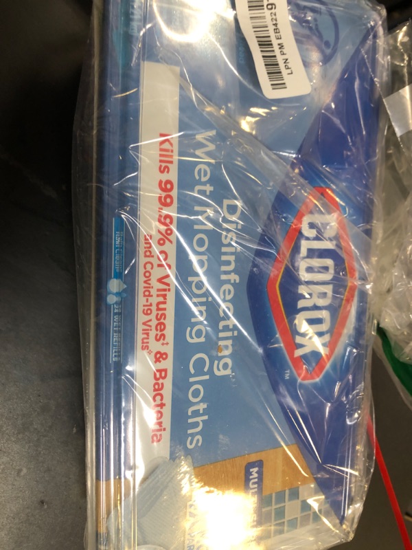 Photo 1 of Clorox Disinfecting Wet Mopping Cloths, Rain Clean, 24 Wet Refills (Package May Vary)